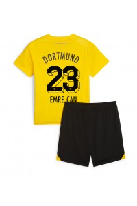 Fotbalové Dres Borussia Dortmund Emre Can #23 Dětské Domácí Oblečení 2023-24 Krátký Rukáv (+ trenýrky)